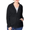 image:imageJUST MY SIZE womens Just My Size Zipup Fleece Womens Hoodie Ecosmart Hooded Sweatshirt Plus SizeEbony