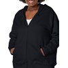image:imageJUST MY SIZE womens Just My Size Zipup Fleece Womens Hoodie Ecosmart Hooded Sweatshirt Plus SizeEbony
