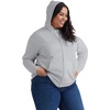 image:imageJUST MY SIZE womens Just My Size Zipup Fleece Womens Hoodie Ecosmart Hooded Sweatshirt Plus SizeLight Steel