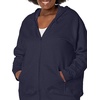 image:imageJUST MY SIZE womens Just My Size Zipup Fleece Womens Hoodie Ecosmart Hooded Sweatshirt Plus SizeNavy Heather