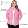image:imageJUST MY SIZE womens Just My Size Zipup Fleece Womens Hoodie Ecosmart Hooded Sweatshirt Plus SizeSpirited Pink