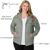 image:imageJUST MY SIZE womens Just My Size Zipup Fleece Womens Hoodie Ecosmart Hooded Sweatshirt Plus SizeStonewashed Green