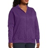 image:imageJUST MY SIZE womens Just My Size Zipup Fleece Womens Hoodie Ecosmart Hooded Sweatshirt Plus SizeViolet Splendor Heather