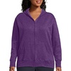 image:imageJUST MY SIZE womens Just My Size Zipup Fleece Womens Hoodie Ecosmart Hooded Sweatshirt Plus SizeViolet Splendor Heather