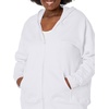 image:imageJUST MY SIZE womens Just My Size Zipup Fleece Womens Hoodie Ecosmart Hooded Sweatshirt Plus SizeWhite