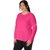 image:imageJUST My Size Womens Just My Size PlusSize Long Sleeve Cotton TShirt ScoopNeck TShirts for WomenAmaranth
