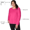 image:imageJUST My Size Womens Just My Size PlusSize Long Sleeve Cotton TShirt ScoopNeck TShirts for WomenAmaranth