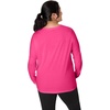 image:imageJUST My Size Womens Just My Size PlusSize Long Sleeve Cotton TShirt ScoopNeck TShirts for WomenAmaranth