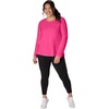 image:imageJUST My Size Womens Just My Size PlusSize Long Sleeve Cotton TShirt ScoopNeck TShirts for WomenAmaranth