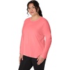 image:imageJUST My Size Womens Just My Size PlusSize Long Sleeve Cotton TShirt ScoopNeck TShirts for WomenBriny Pink