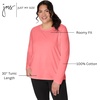 image:imageJUST My Size Womens Just My Size PlusSize Long Sleeve Cotton TShirt ScoopNeck TShirts for WomenBriny Pink