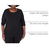 image:imageJUST My Size Womens Just My Size PlusSize Long Sleeve Cotton TShirt ScoopNeck TShirts for WomenEbony