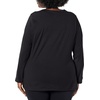 image:imageJUST My Size Womens Just My Size PlusSize Long Sleeve Cotton TShirt ScoopNeck TShirts for WomenEbony