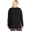 image:imageJUST My Size Womens Just My Size PlusSize Long Sleeve Cotton TShirt ScoopNeck TShirts for WomenEbony