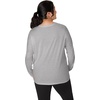image:imageJUST My Size Womens Just My Size PlusSize Long Sleeve Cotton TShirt ScoopNeck TShirts for WomenLight Steel