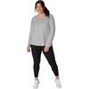 image:imageJUST My Size Womens Just My Size PlusSize Long Sleeve Cotton TShirt ScoopNeck TShirts for WomenLight Steel