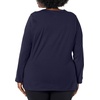 image:imageJUST My Size Womens Just My Size PlusSize Long Sleeve Cotton TShirt ScoopNeck TShirts for WomenNavy