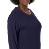 image:imageJUST My Size Womens Just My Size PlusSize Long Sleeve Cotton TShirt ScoopNeck TShirts for WomenNavy