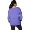 image:imageJUST My Size Womens Just My Size PlusSize Long Sleeve Cotton TShirt ScoopNeck TShirts for WomenPetal Purple