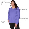 image:imageJUST My Size Womens Just My Size PlusSize Long Sleeve Cotton TShirt ScoopNeck TShirts for WomenPetal Purple