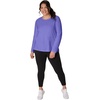 image:imageJUST My Size Womens Just My Size PlusSize Long Sleeve Cotton TShirt ScoopNeck TShirts for WomenPetal Purple