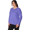 image:imageJUST My Size Womens Just My Size PlusSize Long Sleeve Cotton TShirt ScoopNeck TShirts for WomenPetal Purple