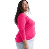 image:imageJUST My Size Womens Just My Size PlusSize Long Sleeve Cotton TShirt ScoopNeck TShirts for WomenSizzling Pink