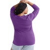 image:imageJUST My Size Womens Just My Size PlusSize Long Sleeve Cotton TShirt ScoopNeck TShirts for WomenViolet Splendor