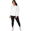 image:imageJUST My Size Womens Just My Size PlusSize Long Sleeve Cotton TShirt ScoopNeck TShirts for WomenWhite