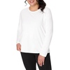 image:imageJUST My Size Womens Just My Size PlusSize Long Sleeve Cotton TShirt ScoopNeck TShirts for WomenWhite