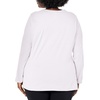 image:imageJUST My Size Womens Just My Size PlusSize Long Sleeve Cotton TShirt ScoopNeck TShirts for WomenWhite