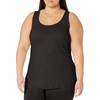image:imageJUST My Size Womens Just My Size Womens Size Cotton Jersey Shirttail Tank Top Plus Sleeveless ShirtsBlack