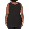 image:imageJUST My Size Womens Just My Size Womens Size Cotton Jersey Shirttail Tank Top Plus Sleeveless ShirtsBlack