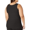 image:imageJUST My Size Womens Just My Size Womens Size Cotton Jersey Shirttail Tank Top Plus Sleeveless ShirtsBlack