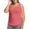 image:imageJUST My Size Womens Just My Size Womens Size Cotton Jersey Shirttail Tank Top Plus Sleeveless ShirtsBriny Pink