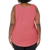 image:imageJUST My Size Womens Just My Size Womens Size Cotton Jersey Shirttail Tank Top Plus Sleeveless ShirtsBriny Pink