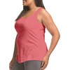 image:imageJUST My Size Womens Just My Size Womens Size Cotton Jersey Shirttail Tank Top Plus Sleeveless ShirtsBriny Pink