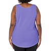 image:imageJUST My Size Womens Just My Size Womens Size Cotton Jersey Shirttail Tank Top Plus Sleeveless ShirtsPetal Purple