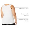 image:imageJUST My Size Womens Just My Size Womens Size Cotton Jersey Shirttail Tank Top Plus Sleeveless ShirtsWhite