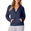image:imageHanes Womens EcoSmart Fleece Sweatshirt for Women Soft Midweight  FullZip Hoodie Sweatshirt or 14 ZipNavy