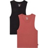 image:imageHanes Womens Originals Racerback Crop Tank 2Pack Comfywear Supersoft Rib Cropped Tank Top Loungewear PackBlackNatural Cedar