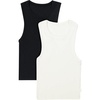 image:imageHanes Womens Originals Racerback Crop Tank 2Pack Comfywear Supersoft Rib Cropped Tank Top Loungewear PackBlackPearl