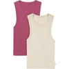 image:imageHanes Womens Originals Racerback Crop Tank 2Pack Comfywear Supersoft Rib Cropped Tank Top Loungewear PackCocoa ButterMauve Mood