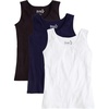image:imageHanes Womens Shirts Womens MiniRibbed Cotton Tank Tops Womens Sleeveless TShirts Womens TanksBlack  Navy  White 3 Pack