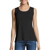 image:imageHanes Womens Shirts Womens MiniRibbed Cotton Tank Tops Womens Sleeveless TShirts Womens TanksBlack