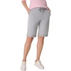 image:imageHanes Womens Shorts French Terry Bermuda Pocket Shorts Jersey Knit Fleece Shorts Womens Bermuda Shorts 11Light Steel