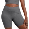 image:imageHanes Womens Stretch Jersey Bike Shorts Womens Cotton Sports Shorts 7 InseamCharcoal Heather
