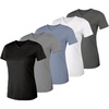 image:imageHanes Womens TShirt 5Pack Sport Cool Dri VNeck Performance Tees MoistureWicking Sun ProtectionBlack  Grey Heather  Navy Heather 