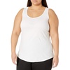 image:imageJUST My Size Womens Just My Size Womens Size Cotton Jersey Shirttail Tank Top Plus Sleeveless ShirtsWhite