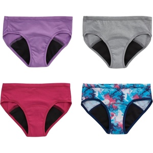 image:imageHanes Girls Period Underwear Hipsters Boxer Briefs Boyshorts 4 or 6 Pack Comfort Period Panties Moderate ProtectionMulti  4 Pack